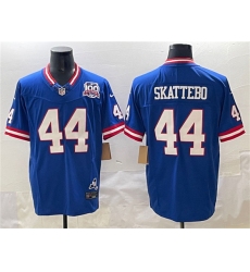 Men's New York Giants #44 Cam Skattebo Royal 2025 Draft F.U.S.E. 100th Season & State Vapor Limited Football Stitched Jersey