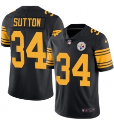 Men's Nike Pittsburgh Steelers #20 Cameron Sutton Limited Black Rush Vapor Untouchable NFL Jersey