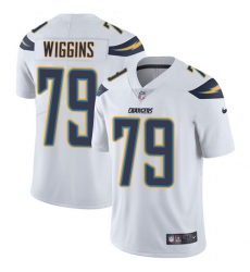 Men's Nike Los Angeles Chargers #79 Kenny Wiggins White Vapor Untouchable Limited Player NFL Jersey