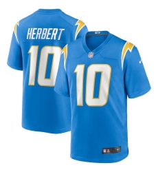 Men's Los Angeles Chargers #10 Justin Herbert Nike Powder Blue 2020 NFL Draft First Round Pick Game Jersey.webp