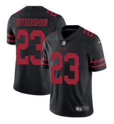 Men's Nike San Francisco 49ers #23 Ahkello Witherspoon Black Vapor Untouchable Limited Player NFL Jersey