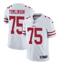 Men's Nike San Francisco 49ers #75 Laken Tomlinson White Vapor Untouchable Limited Player NFL Jersey