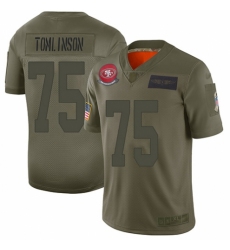 Youth San Francisco 49ers #75 Laken Tomlinson Limited Camo 2019 Salute to Service Football Jersey