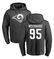 NFL Nike Los Angeles Rams #95 Ethan Westbrooks Ash One Color Pullover Hoodie