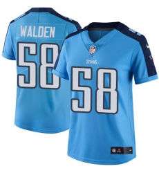 Women's Nike Tennessee Titans #58 Erik Walden Light Blue Team Color Vapor Untouchable Limited Player NFL Jersey