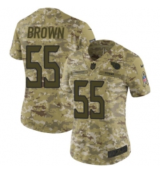 Women's Nike Tennessee Titans #55 Jayon Brown Limited Camo 2018 Salute to Service NFL Jersey