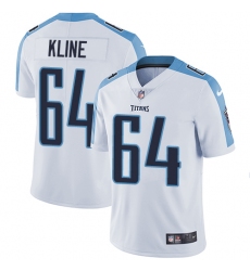 Men's Nike Tennessee Titans #64 Josh Kline White Vapor Untouchable Limited Player NFL Jersey