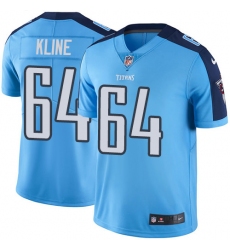 Youth Nike Tennessee Titans #64 Josh Kline Limited Light Blue Rush Vapor Untouchable NFL Jersey