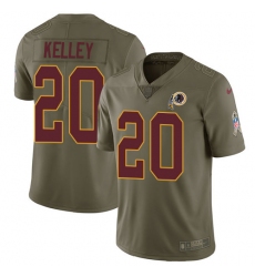 Men's Nike Washington Redskins #20 Rob Kelley Limited Olive 2017 Salute to Service NFL Jersey
