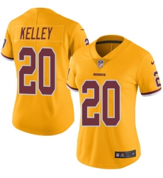 Women's Nike Washington Redskins #20 Rob Kelley Limited Gold Rush Vapor Untouchable NFL Jersey