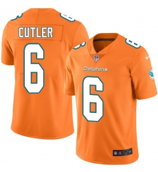 Youth Nike Miami Dolphins #6 Jay Cutler Limited Orange Rush Vapor Untouchable NFL Jersey
