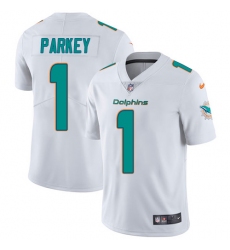 Men's Nike Miami Dolphins #1 Cody Parkey White Vapor Untouchable Limited Player NFL Jersey