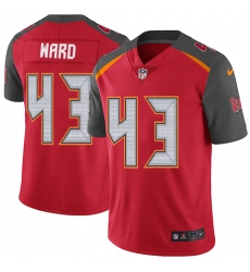 Men's Nike Tampa Bay Buccaneers #43 T.J. Ward Red Team Color Vapor Untouchable Limited Player NFL Jersey