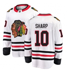 Men's Chicago Blackhawks #10 Patrick Sharp Fanatics Branded White Away Breakaway NHL Jersey