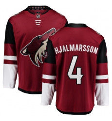Men's Arizona Coyotes #4 Niklas Hjalmarsson Fanatics Branded Burgundy Red Home Breakaway NHL Jersey
