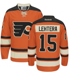 Women's Reebok Philadelphia Flyers #15 Jori Lehtera Authentic Orange New Third NHL Jersey