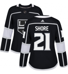 Women's Adidas Los Angeles Kings #21 Nick Shore Authentic Black Home NHL Jersey
