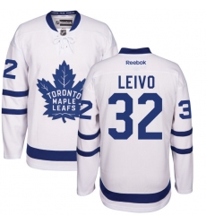 Men's Reebok Toronto Maple Leafs #32 Josh Leivo Authentic White Away NHL Jersey