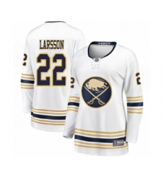 Women's Buffalo Sabres #22 Johan Larsson Fanatics Branded White 50th Season Breakaway Hockey Jersey