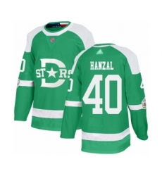 Youth Dallas Stars #40 Martin Hanzal Authentic Green 2020 Winter Classic Hockey Jersey
