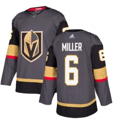 Men's Adidas Vegas Golden Knights #6 Colin Miller Authentic Gray Home NHL Jersey