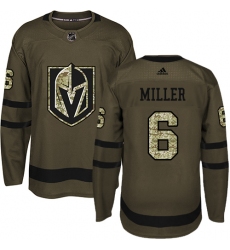 Youth Adidas Vegas Golden Knights #6 Colin Miller Authentic Green Salute to Service NHL Jersey