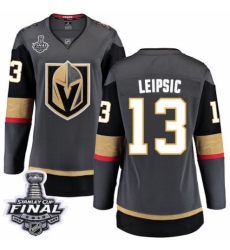 Women's Vegas Golden Knights #13 Brendan Leipsic Authentic Black Home Fanatics Branded Breakaway 2018 Stanley Cup Final NHL Jersey