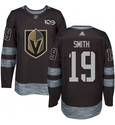 Men's Adidas Vegas Golden Knights #19 Reilly Smith Authentic Black 1917-2017 100th Anniversary NHL Jersey