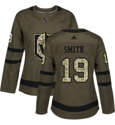 Women's Adidas Vegas Golden Knights #19 Reilly Smith Authentic Green Salute to Service NHL Jersey