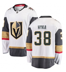 Men's Vegas Golden Knights #38 Tomas Hyka Authentic White Away Fanatics Branded Breakaway NHL Jersey