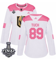 Women's Adidas Vegas Golden Knights #89 Alex Tuch Authentic White/Pink Fashion 2018 Stanley Cup Final NHL Jersey