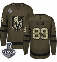 Youth Adidas Vegas Golden Knights #89 Alex Tuch Authentic Green Salute to Service 2018 Stanley Cup Final NHL Jersey