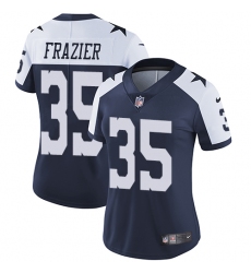 Women's Nike Dallas Cowboys #35 Kavon Frazier Navy Blue Throwback Alternate Vapor Untouchable Limited Player NFL Jersey