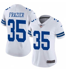Women's Nike Dallas Cowboys #35 Kavon Frazier White Vapor Untouchable Limited Player NFL Jersey