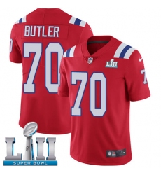 Youth Nike New England Patriots #70 Adam Butler Red Alternate Vapor Untouchable Limited Player Super Bowl LII NFL Jersey