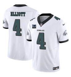 Men's Philadelphia Eagles #4 Jake Elliott White 2025 F.U.S.E. With 4-Star C Vapor Untouchable Limited Stitched Football Jersey