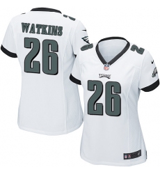 Women's Nike Philadelphia Eagles #26 Jaylen Watkins Game White NFL Jersey