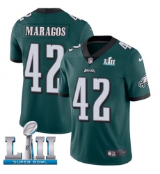 Men's Nike Philadelphia Eagles #42 Chris Maragos Midnight Green Team Color Vapor Untouchable Limited Player Super Bowl LII NFL Jersey