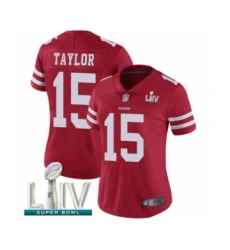 Women's San Francisco 49ers #15 Trent Taylor Red Team Color Vapor Untouchable Limited Player Super Bowl LIV Bound Football Jersey