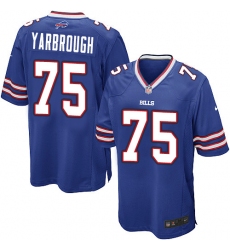 Men's Nike Buffalo Bills #75 Eddie Yarbrough Game Royal Blue Team Color NFL Jersey