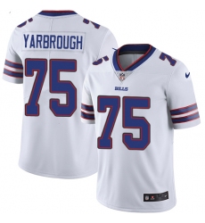 Men's Nike Buffalo Bills #75 Eddie Yarbrough White Vapor Untouchable Limited Player NFL Jersey