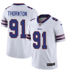 Men's Nike Buffalo Bills #91 Cedric Thornton White Vapor Untouchable Limited Player NFL Jersey