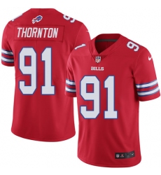Youth Nike Buffalo Bills #91 Cedric Thornton Limited Red Rush Vapor Untouchable NFL Jersey