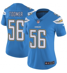 Women's Nike Los Angeles Chargers #56 Korey Toomer Electric Blue Alternate Vapor Untouchable Limited Player NFL Jersey