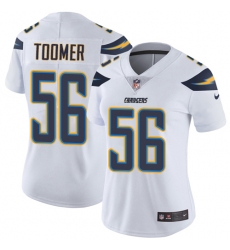 Women's Nike Los Angeles Chargers #56 Korey Toomer White Vapor Untouchable Limited Player NFL Jersey