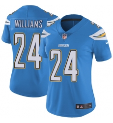 Women's Nike Los Angeles Chargers #24 Trevor Williams Electric Blue Alternate Vapor Untouchable Elite Player NFL Jersey