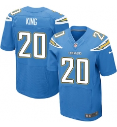 Men's Nike Los Angeles Chargers #20 Desmond King Elite Electric Blue Alternate NFL Jersey
