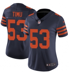 Women's Nike Chicago Bears #53 John Timu Navy Blue Alternate Vapor Untouchable Limited Player NFL Jersey