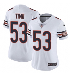 Women's Nike Chicago Bears #53 John Timu White Vapor Untouchable Limited Player NFL Jersey
