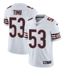 Youth Nike Chicago Bears #53 John Timu White Vapor Untouchable Limited Player NFL Jersey